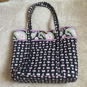 Vera Bradley Retired Pink Elephant XL Toggle Tote